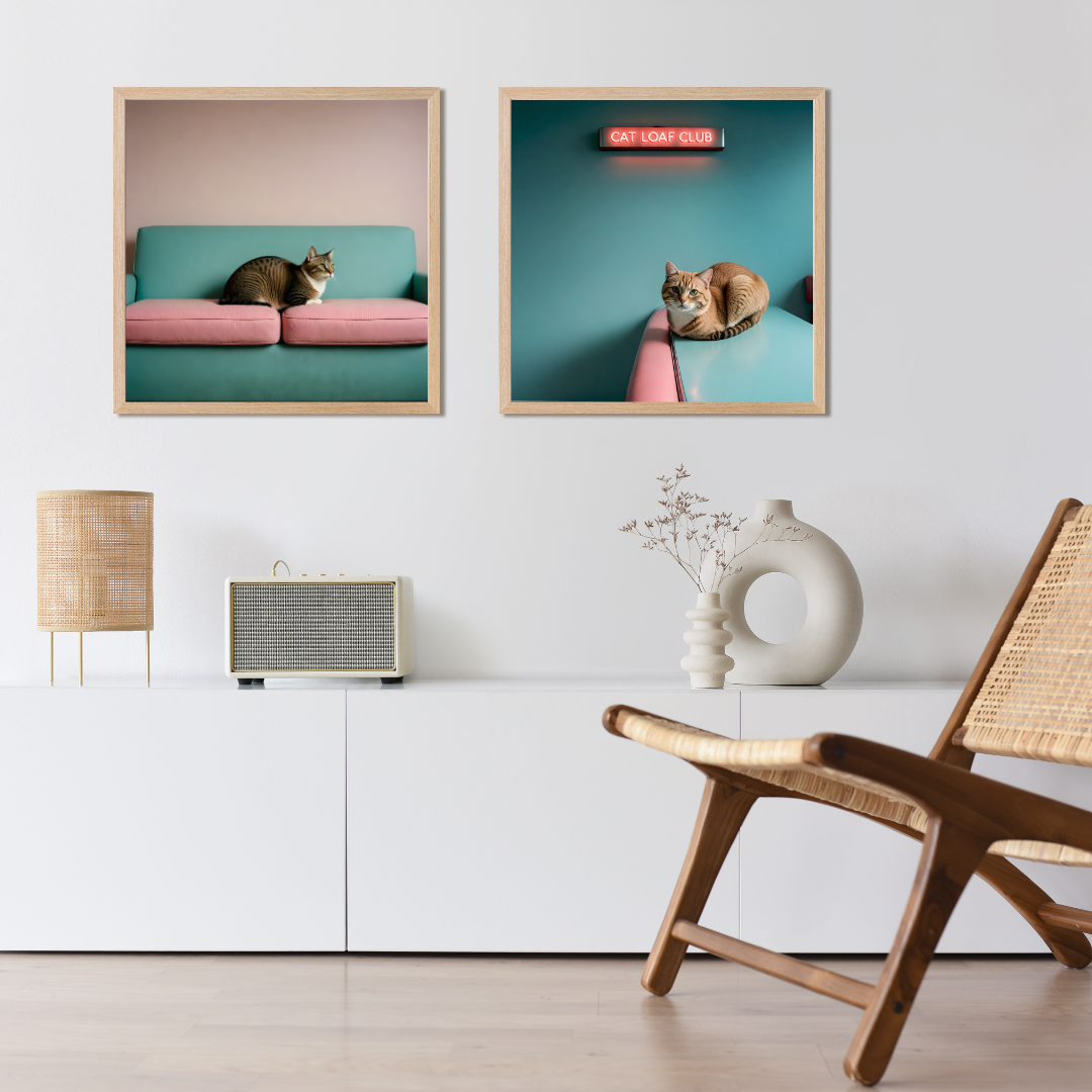 Cat Art Print - Cat Loaf Club