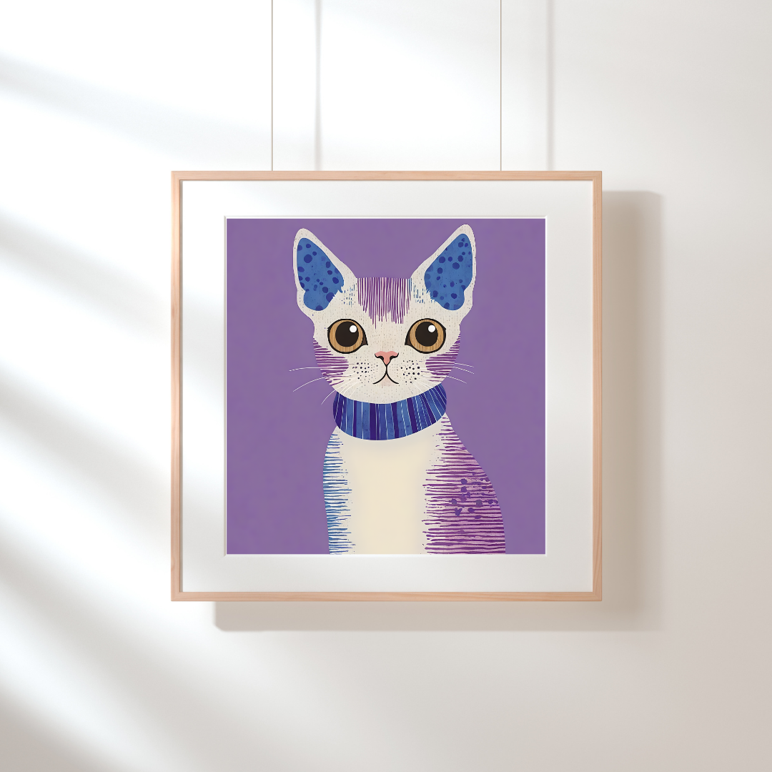 Devon Rex Cat Print