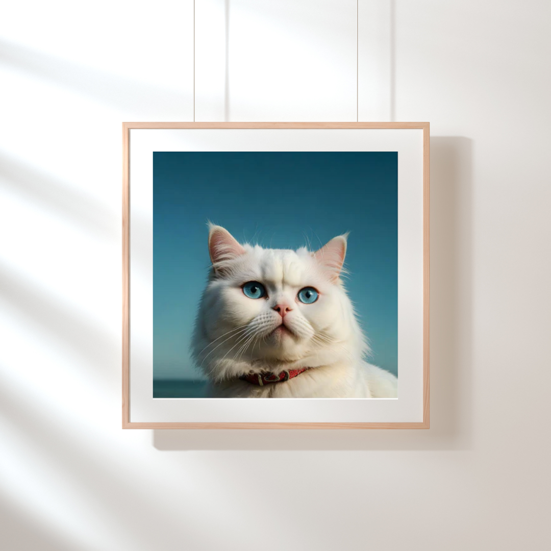 White Persian Cat Art Print