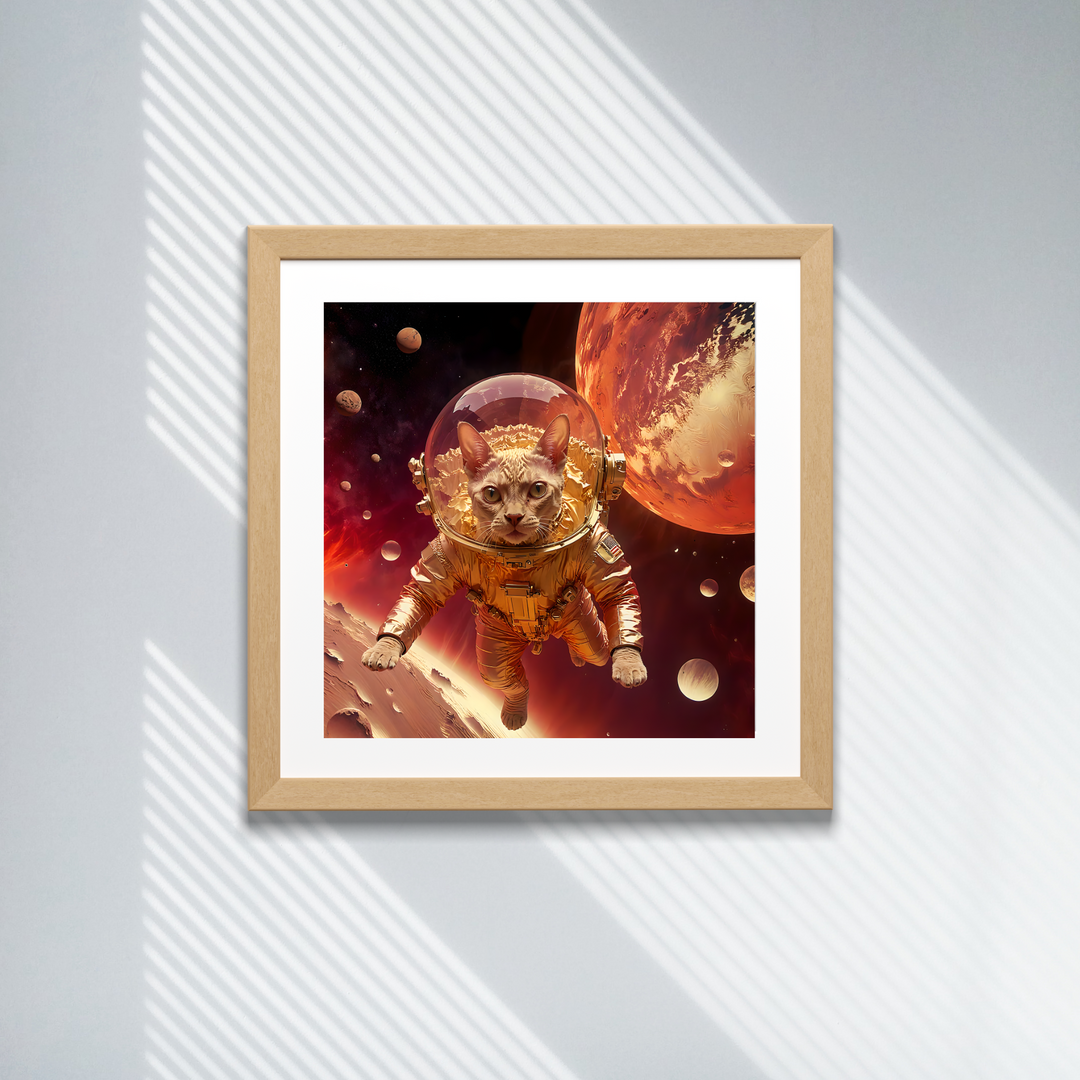 Devon Rex Art Print - Ears to the Stars