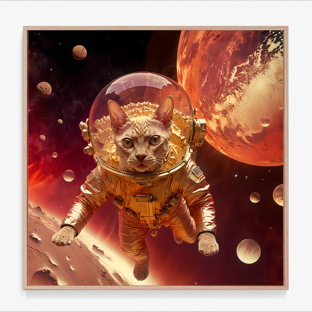 Devon Rex Art Print - Ears to the Stars