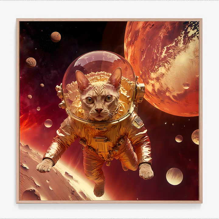 Devon Rex Art Print - Ears to the Stars