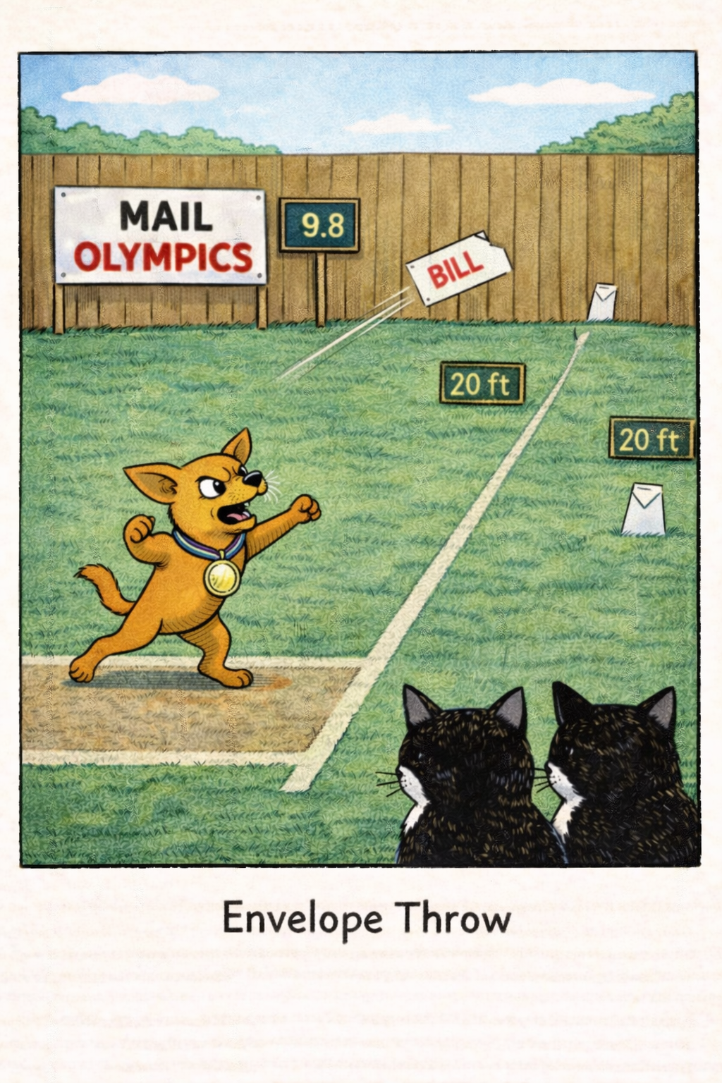 Envelope Throw: The Mail Olympics Your Pets Have Been Training For