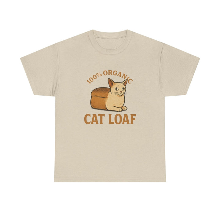 100% Organic Cat Loaf Tee Sand