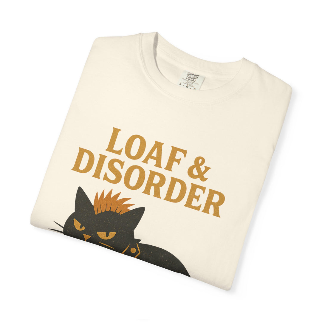 Camiseta de gato Loaf &amp; Disorder - Camiseta gráfica de gato negro punk