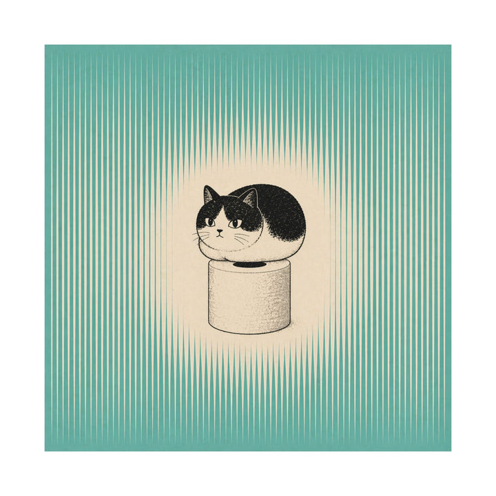 Cat on Toilet-paper Wall Art