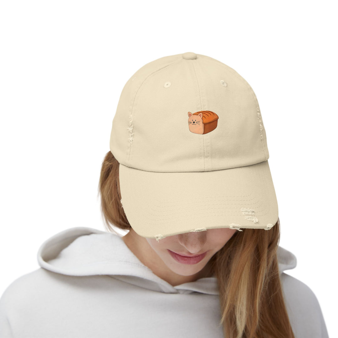 Cat Loaf Unisex Distressed Cap