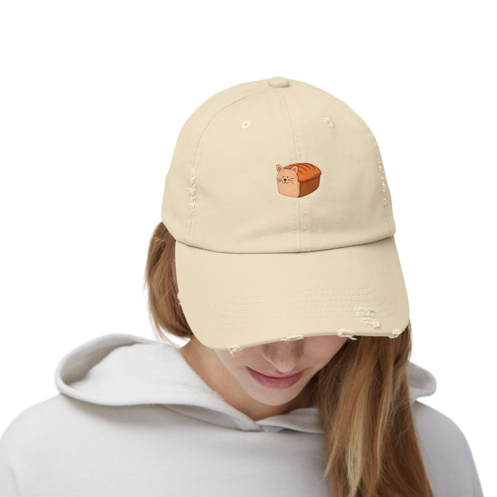 Cat Loaf Unisex Distressed Cap