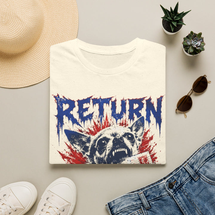 Return to Sender Shirt – Unhinged Chihuahua Mail Dog Graphic Tee | Funny Dog Lover Punk Horror T-Shirt