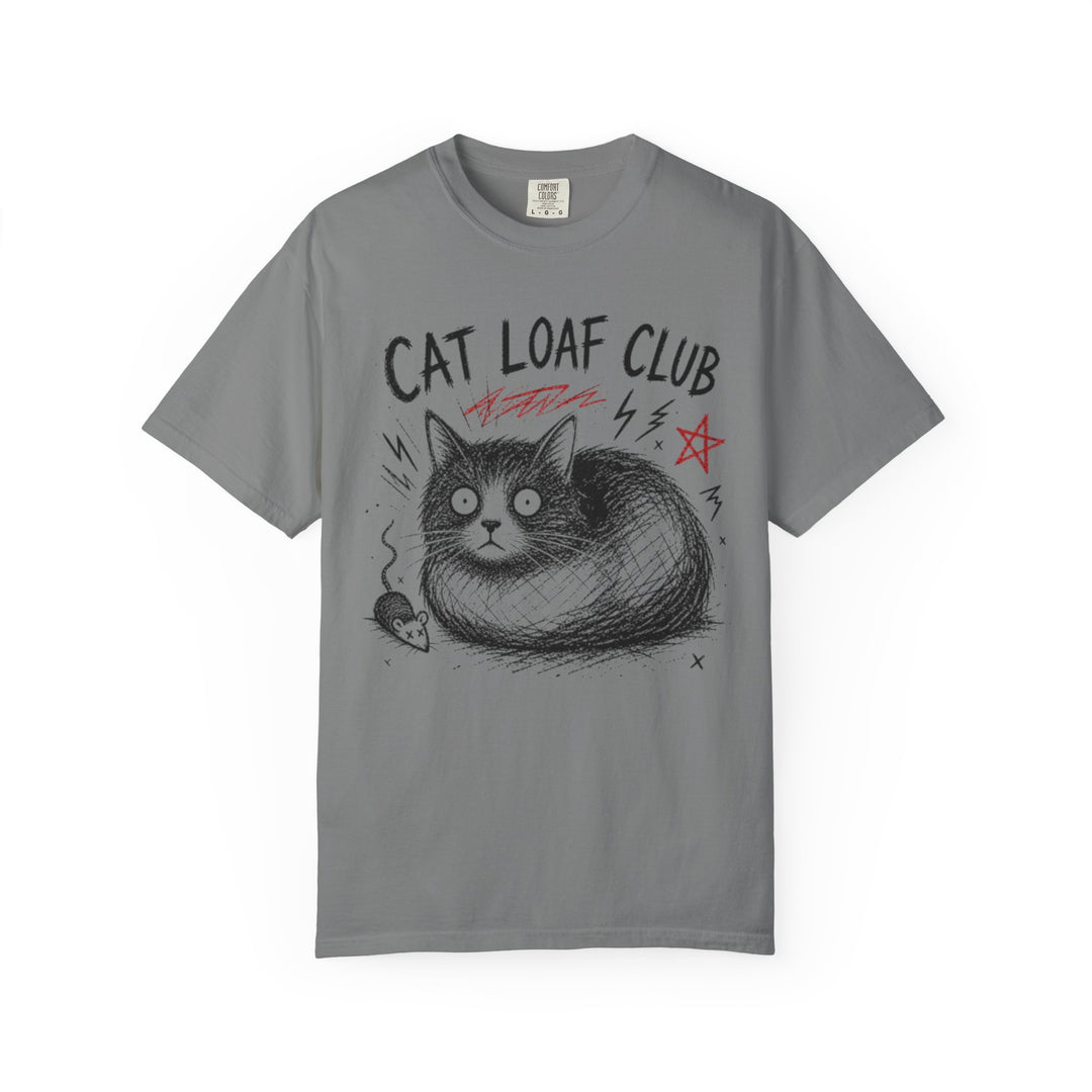 Cat Loaf Club Graphic Tee | Hard-Drawn Minimalist Cat Shirt