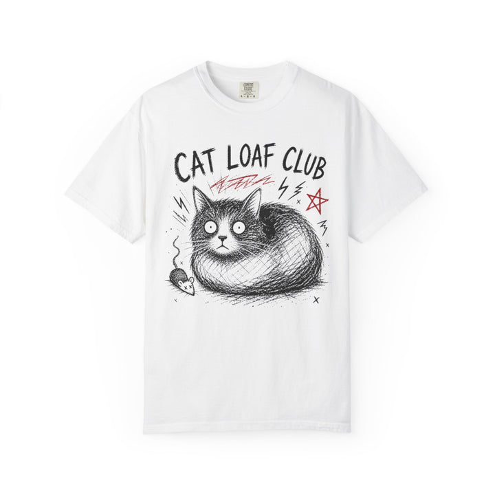 Cat Loaf Club Graphic Tee | Hard-Drawn Minimalist Cat Shirt