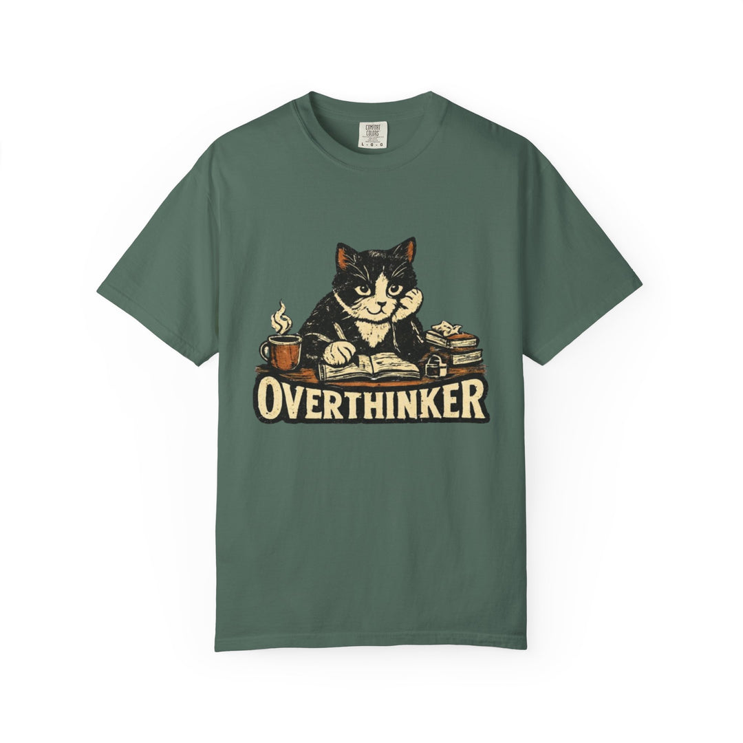 Overthinker Cat T-Shirt — Cute Cat Graphic Tee for Cat Lovers & Introverts