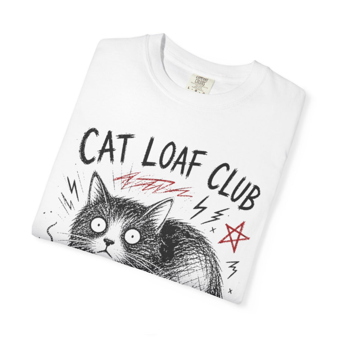 Cat Loaf Club Graphic Tee | Hard-Drawn Minimalist Cat Shirt