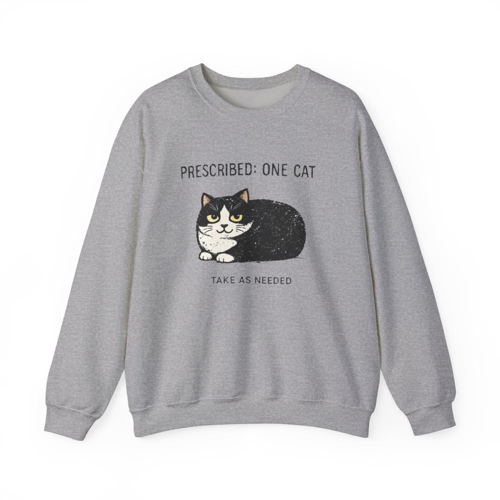 Cat Prescription Crewneck Sweatshirt Sport Grey