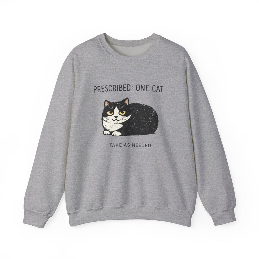 Cat Prescription Crewneck Sweatshirt Sport Grey