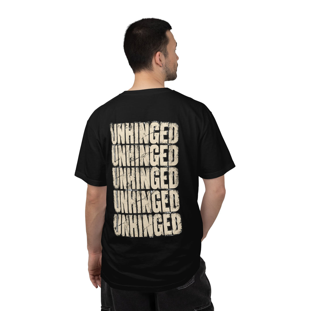Unhinged Graphic T-Shirt — Retro Stacked Text Back Print