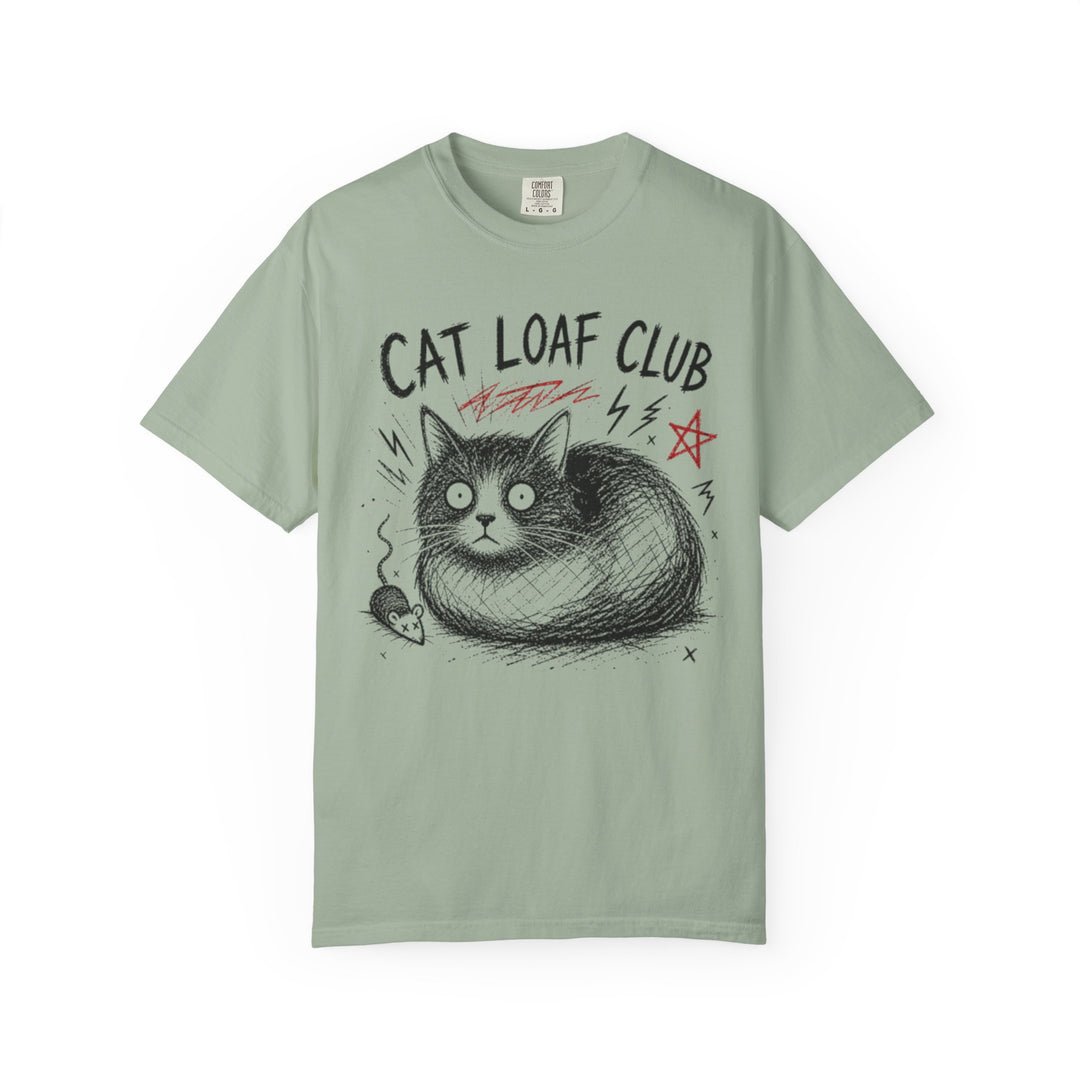 Cat Loaf Club Graphic Tee | Hard-Drawn Minimalist Cat Shirt