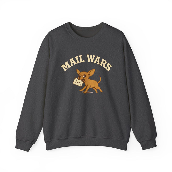 Mail Wars Vintage Style Collegiate Chihuahua Shirt (Distressed) Dark Heather