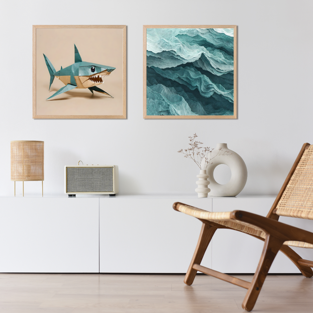Ocean Origami Print