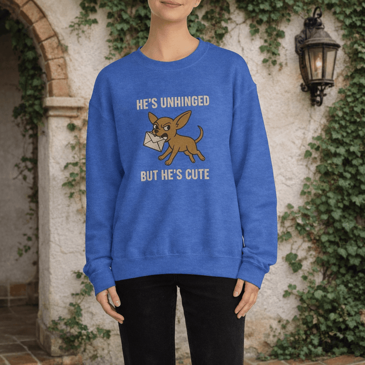 Chip the Chihuahua - Crewneck Sweatshirt Heather Sport Royal
