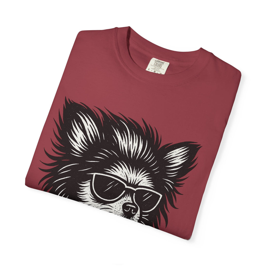 Cool Chihuahua Graphic T-Shirt — Sunglasses & Leather Jacket Dog Tee Chili