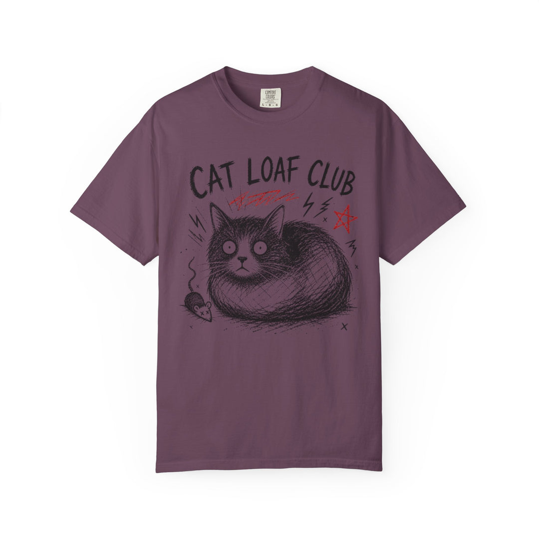 Cat Loaf Club Graphic Tee | Hard-Drawn Minimalist Cat Shirt