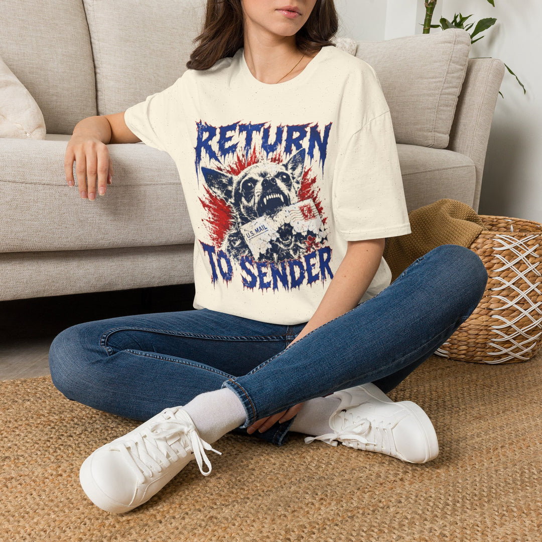 Return to Sender Shirt – Unhinged Chihuahua Mail Dog Graphic Tee | Funny Dog Lover Punk Horror T-Shirt