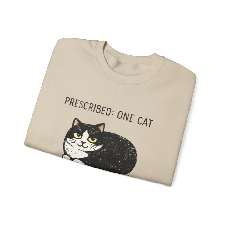 Cat Prescription Crewneck Sweatshirt Dark Heather