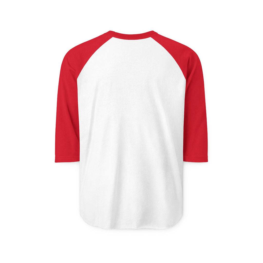 Minimal Chihuahua Embroidered Raglan Shirt - CatLoafClub White Red
