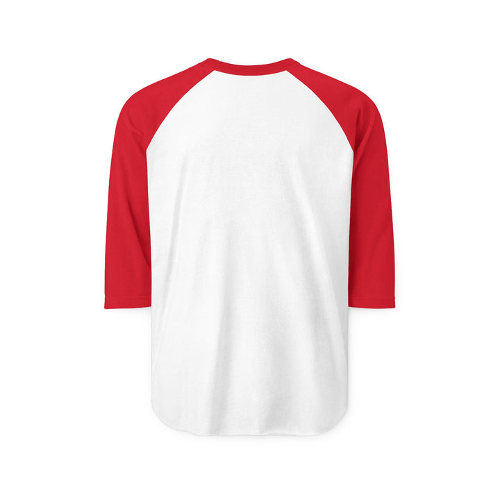 Minimal Chihuahua Embroidered Raglan Shirt - CatLoafClub White Red