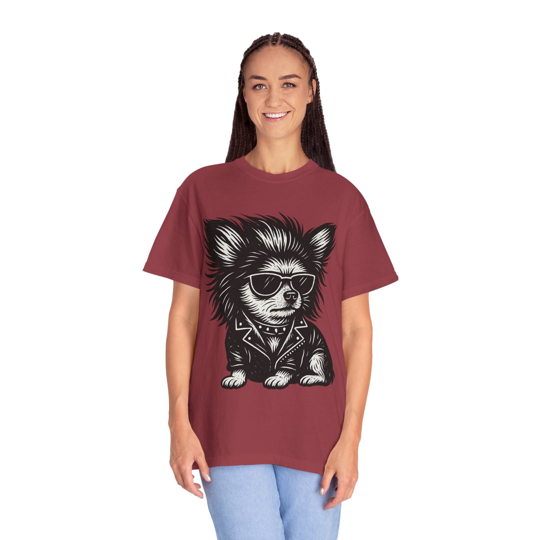 Cool Chihuahua Graphic T-Shirt — Sunglasses & Leather Jacket Dog Tee Chili