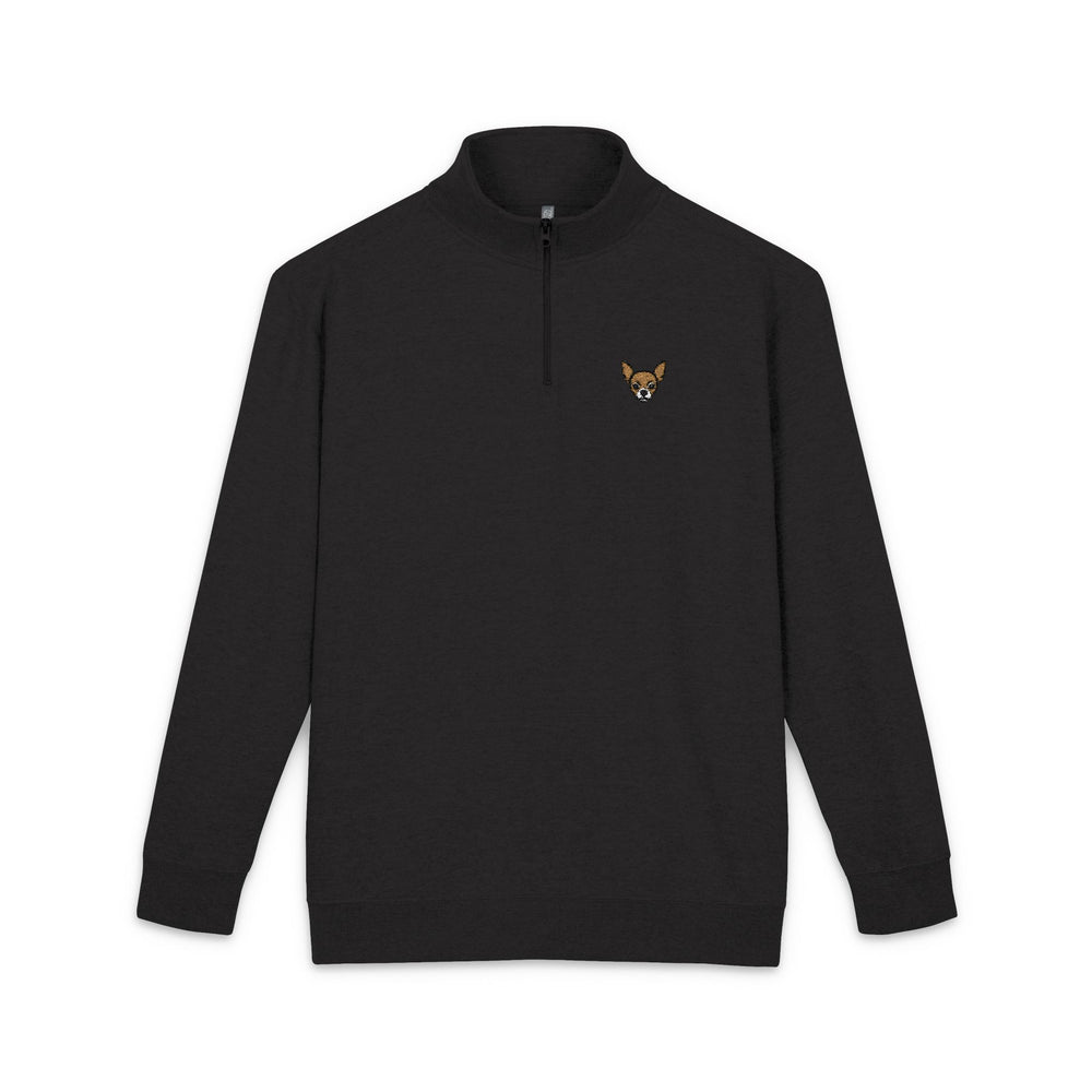 The Chip Quarter Zip - Signature Icon Black