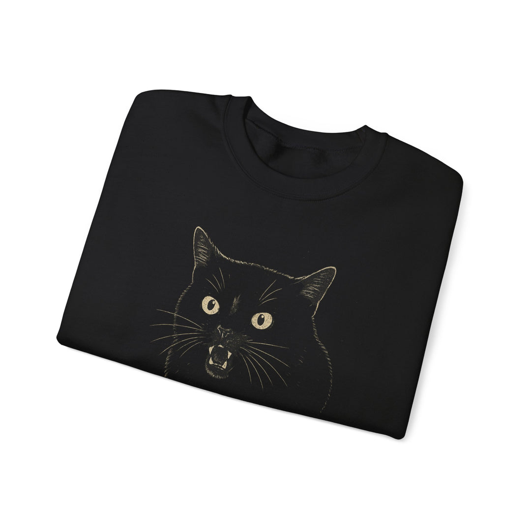 Purrge Cat Crewneck Sweatshirt Black