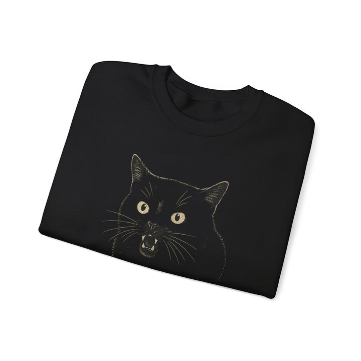 Purrge Cat Crewneck Sweatshirt Black