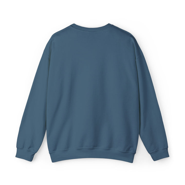 Chihuahua Patch Crewneck Sweatshirt — Minimal Embroidered Chihuahua Chest Design Navy