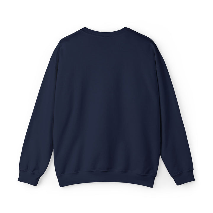 Chihuahua Patch Crewneck Sweatshirt — Minimal Embroidered Chihuahua Chest Design Navy