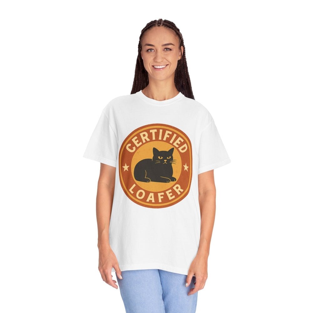 Campfire Cat Patch T-Shirt - Retro Outdoor Graphic Tee