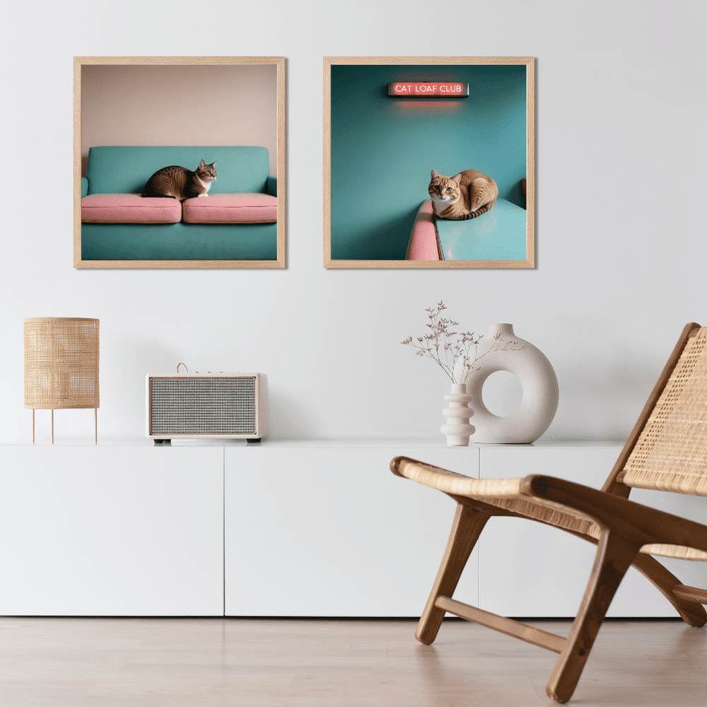 Cat Art Print - Cat Loaf Club
