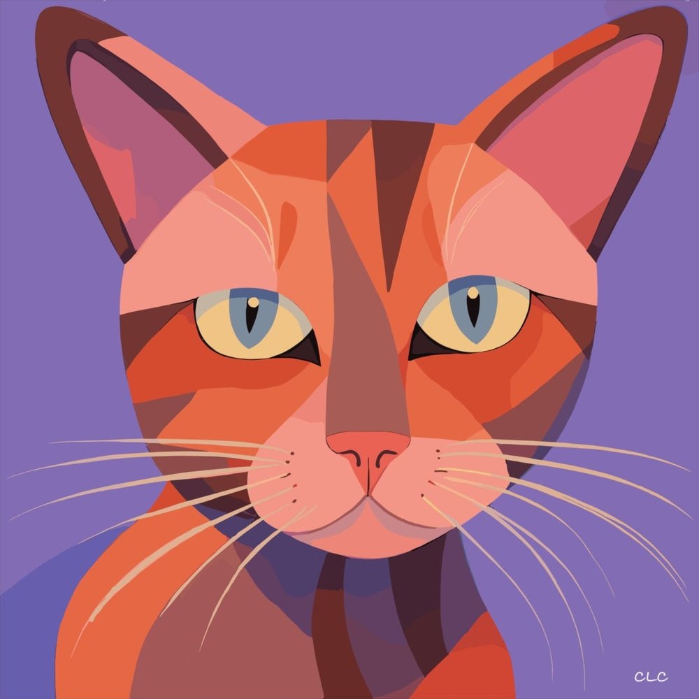 Cat Art Print - The Million Dollar Cat 20″ x 20″ Matte