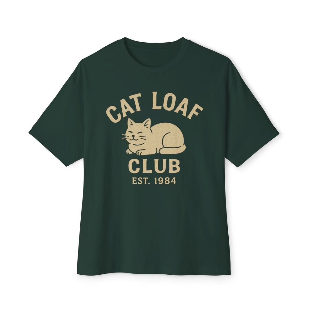 Cat Loaf Club Boxy Tee - The Vintage Cool Cat Forest