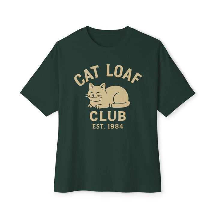Cat Loaf Club Boxy Tee - The Vintage Cool Cat Forest