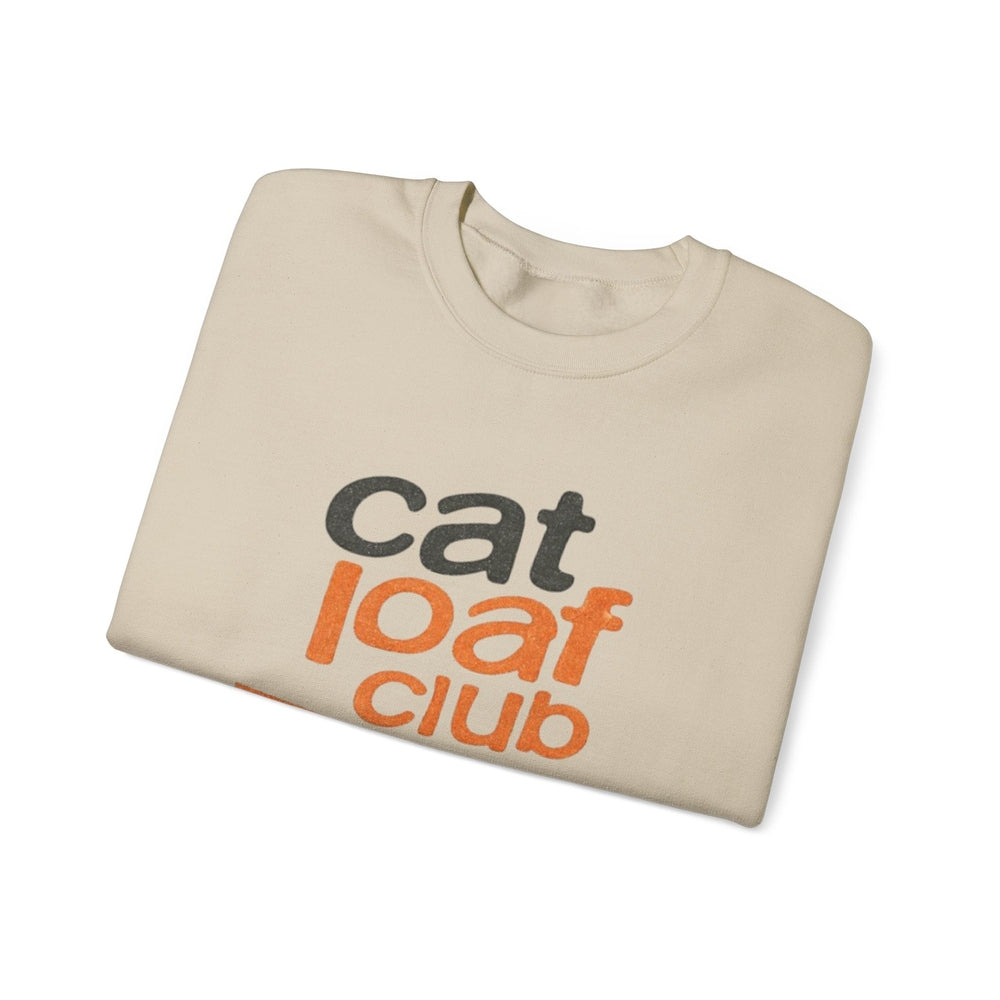 Cat Loaf Club Crewneck Sweatshirt - Retro Vintage Cat Lover Pullover