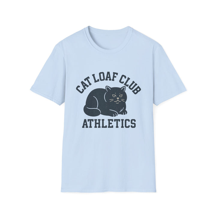 Cat Loaf Club Athletics T-Shirt Light Blue