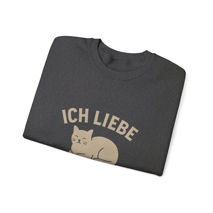 Ich Liebe Meine Katze Sweatshirt Dark Heather