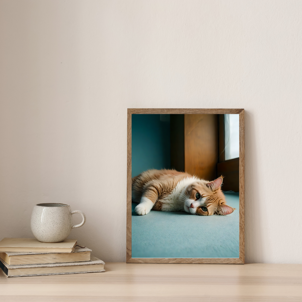 Cat Print - Lazy Radiance