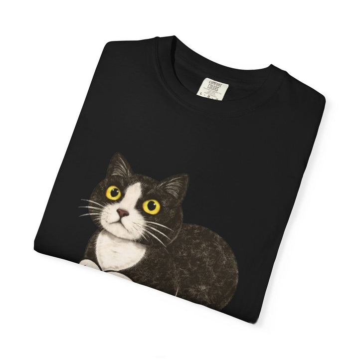 Tuxedo Cat Graphic T-Shirt - Cute Relaxed Cat Tee for Cat Lovers