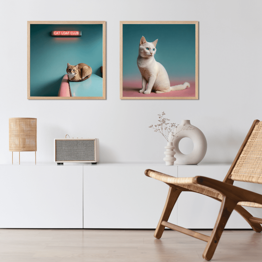 White Cat Print - The Cat of All Confidence