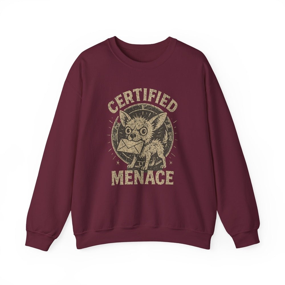 Certified Menace Sweatshirt Maroon