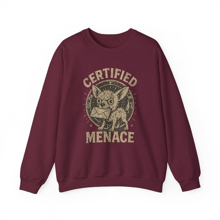Certified Menace Sweatshirt Maroon