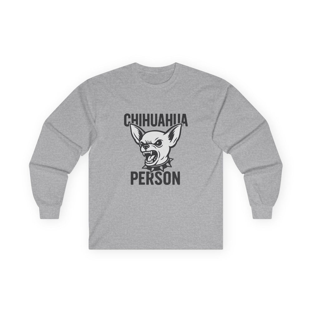 Chihuahua Person Vintage Tee Sport Grey